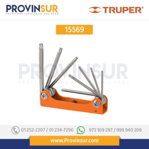 Juego de 8 llaves torx tipo navaja, cuerpo de lámina 15569 Truper
