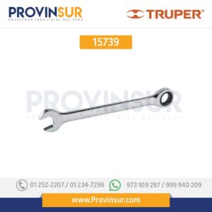 Llave combinada con matraca, 9/16" x 185 mm, Truper Expert 15739 Truper