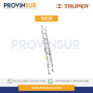 Escalera de extensión, tipo III, 16 peldaños 16026 Truper
