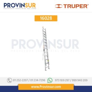 Escalera de extensión, tipo III, 24 peldaños 16028 Truper