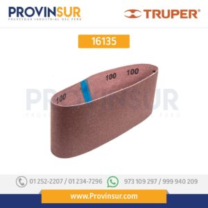 BANDA DE LIJA 4 X 24", GRANO 100, FUNDA CON 3 PZAS 16135 Truper