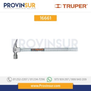 Martillo uña recta 20 oz, mango tubular, con alojamiento 16661 Truper