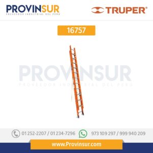 Escalera de extensión, tipo II, 24 peldaños, fibra de vidrio 16757 Truper