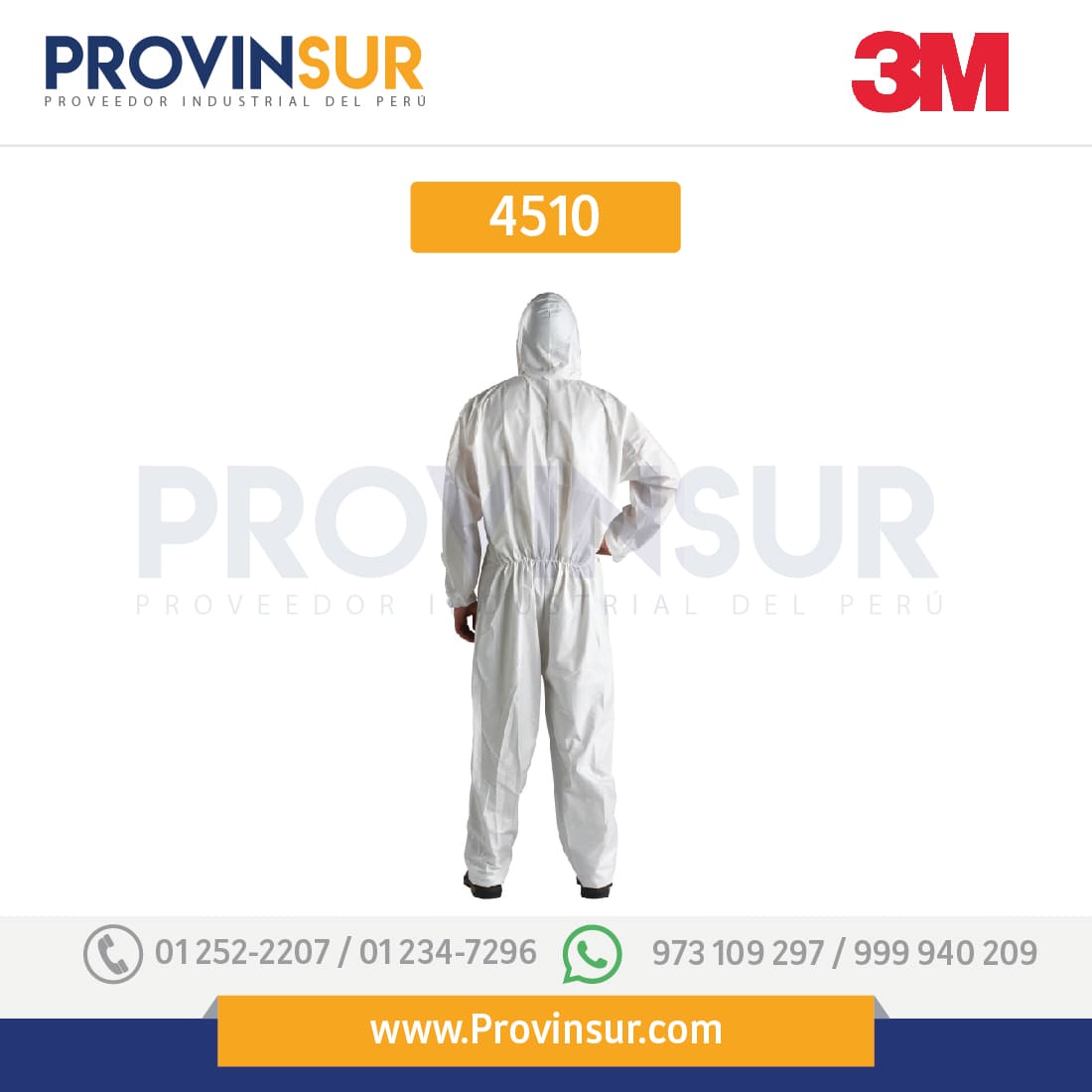 Traje Tyvek Descartable 4510 3M