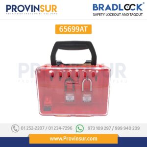 CAJA DE BLOQUEO TAPA TRANSPARENTE ROJO 100MMX600MMX120MM 65699AT BRADLOCK