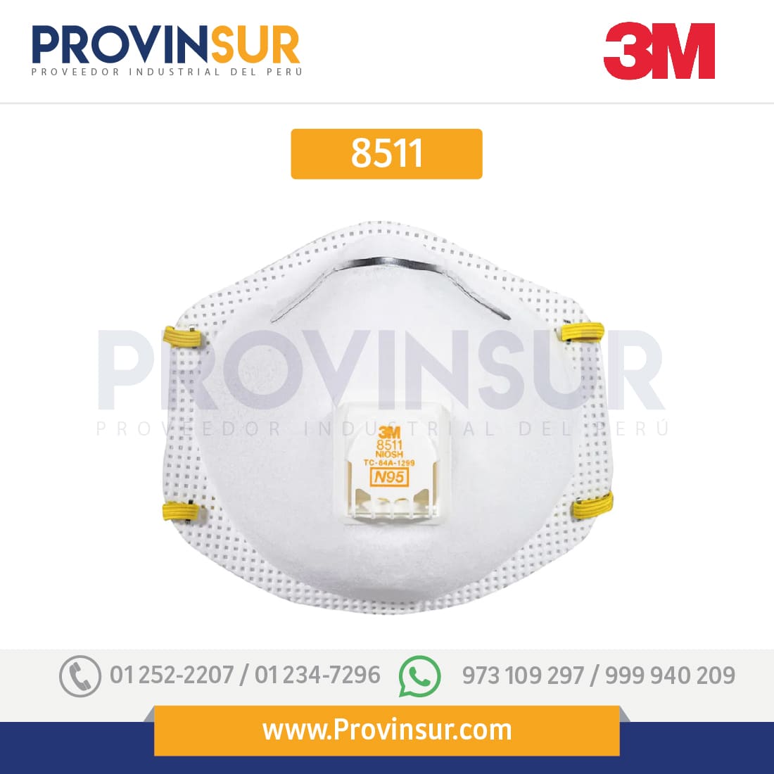 Mascarilla con filtro 8511 N95 3M