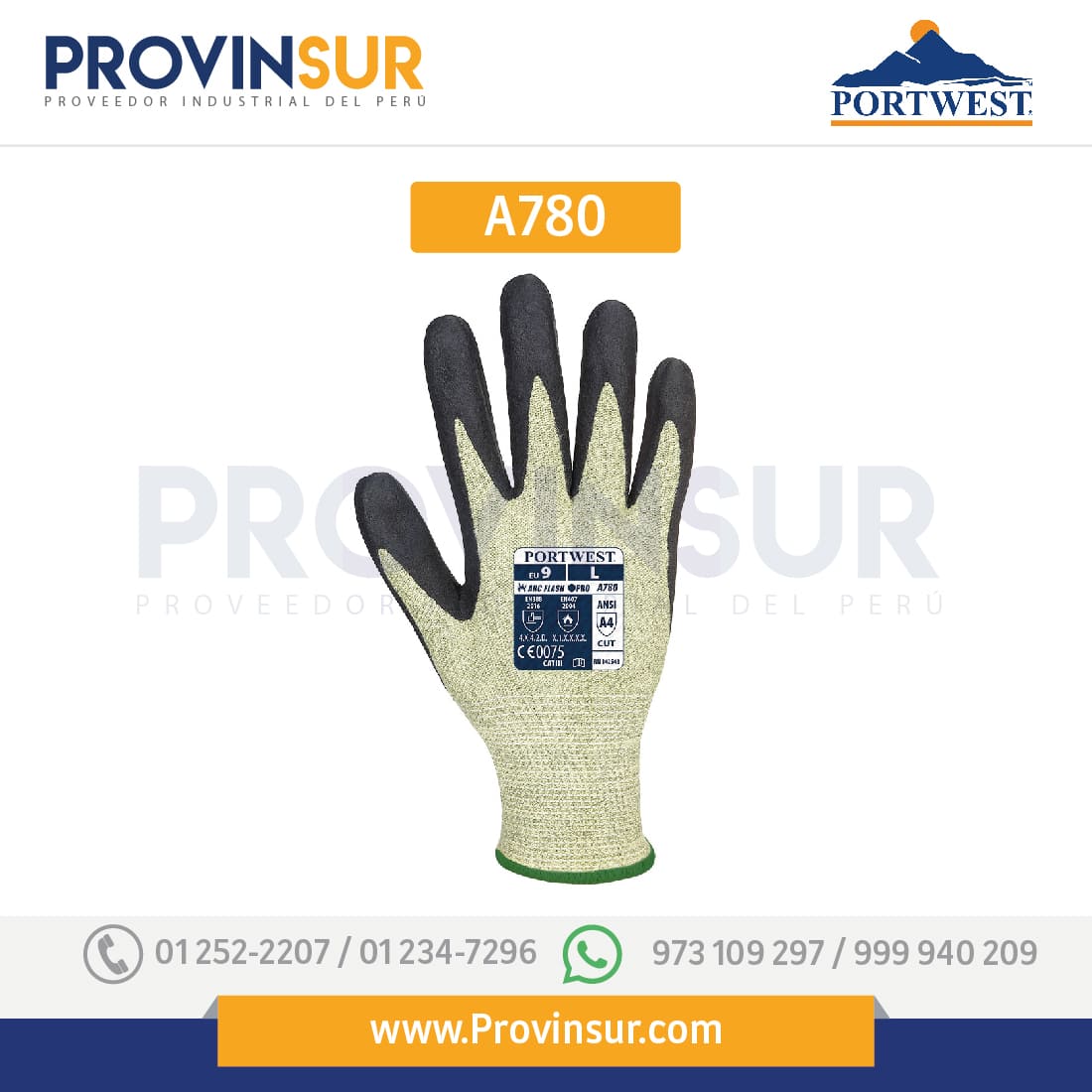Guante Arc Grip ARCFLASH 2 ARC A780 Portwest