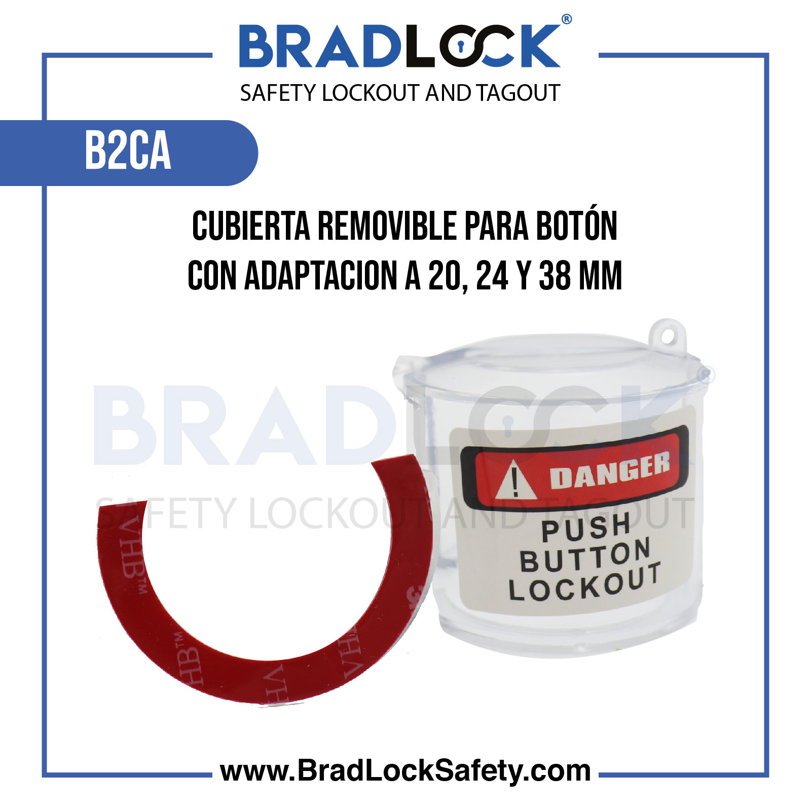 CUBIERTA REMOVIBLE PARA BOTÓN COD BC2A BRADLOCK
