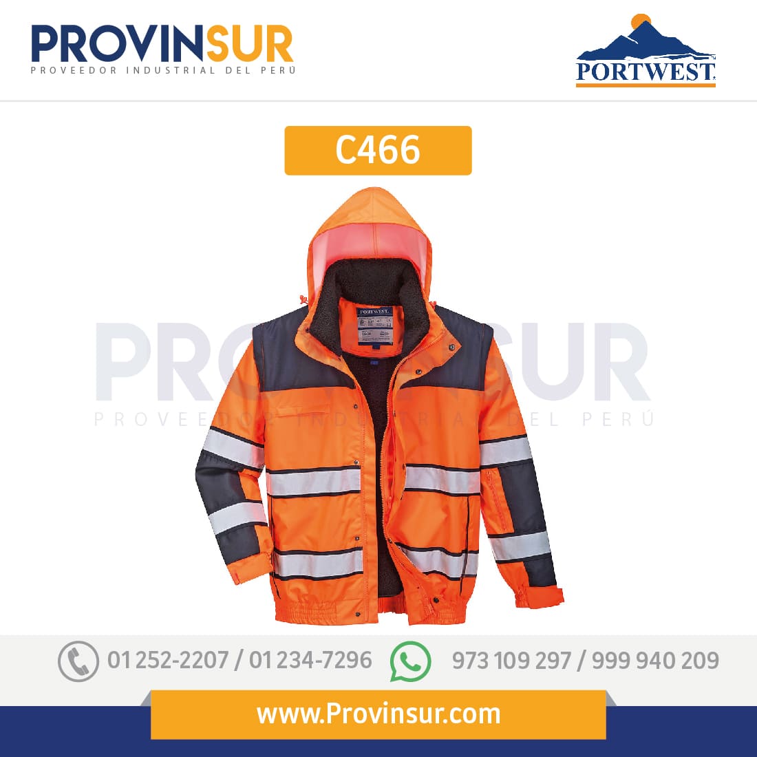 Cazadora Classic de alta visibilidad C466 Portwest