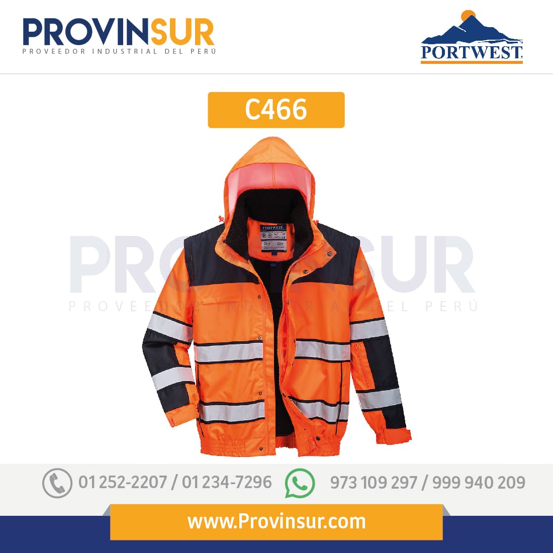 Cazadora Classic de alta visibilidad C466 Portwest