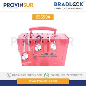 CAJA DE BLOQUEO METALICA ROJO 233MMX195MMX95MM 65699A BRADLOCK