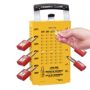 CAJA PARA BLOQUEO GRUPAL PARA COLOCAR EN LA PARED O PORTATIL 503YLW, COLOR AMARILLO - MASTERLOCK