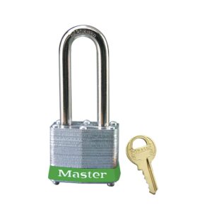CANDADO DE SEGURIDAD DE ACERO LAMINADO VERDE 1-9/16 IN (40MM) LLAVES IGUALES 3KALHGRN MASTERLOCK