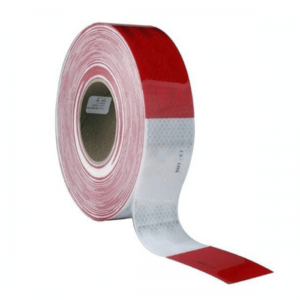 CINTA DE MARCAJE VEHICULAR REFLECTIVA ROJA/BLANCA 2"X50YDS 3M