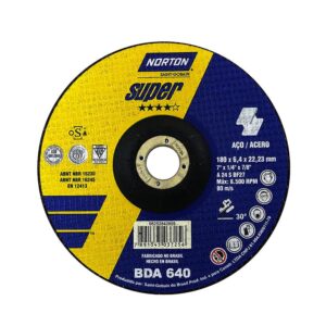DISCO DE DESBASTE FIERRO 9" X 1/4" X 7/8" BDA640 NORTON