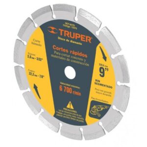 DISCO DIAMANTADO SEGMENTADO CORTE RAPIDO TRUPER