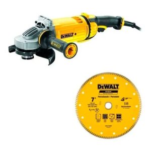 ESMERIL INDUSTRIAL 7" DWE4577-K7 2700W + DISCO PORCELANATO DW57700HP DEWALT