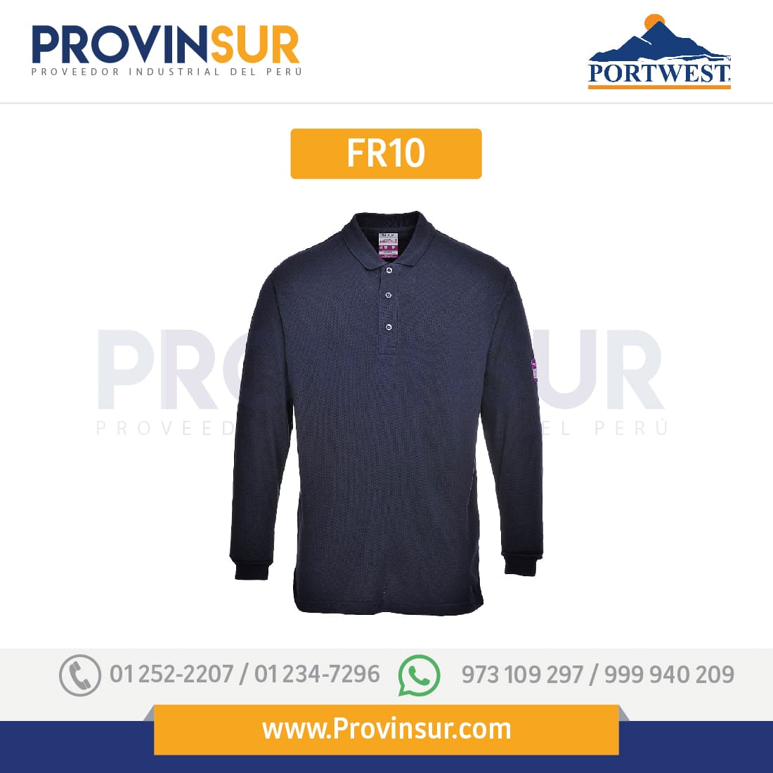 Polo Cuello Camisa Modaflame FR10 Portwest