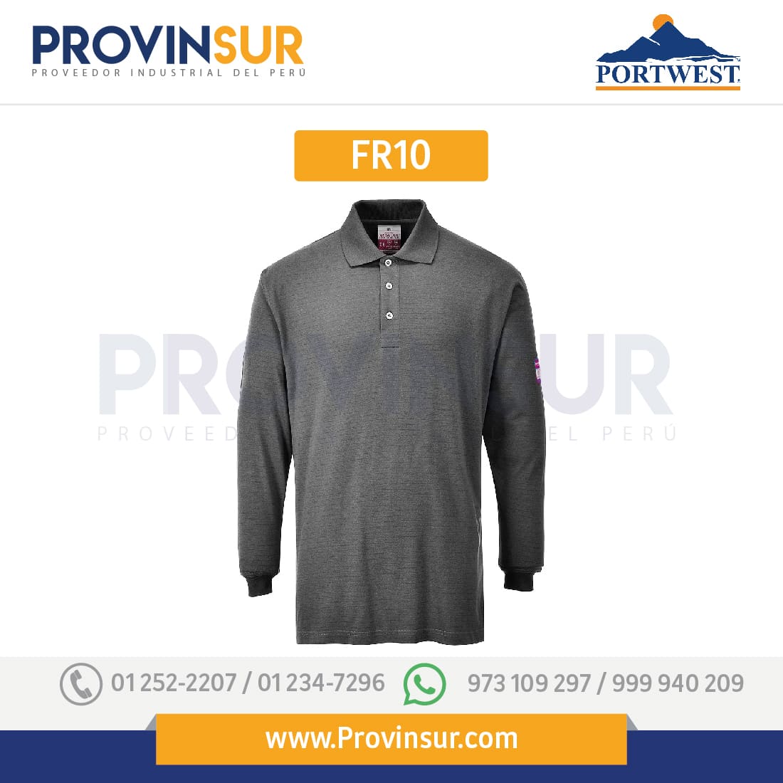 Polo Cuello Camisa Modaflame FR10 Portwest