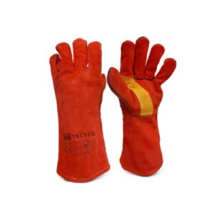 GUANTE DE CUERO DE SOLDAR ROJO GS-400 TSG TECSEG