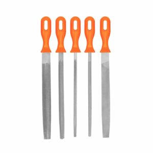 JUEGO LIMA MANGO PLASTICO 8"X4 PIEZAS KAMASA