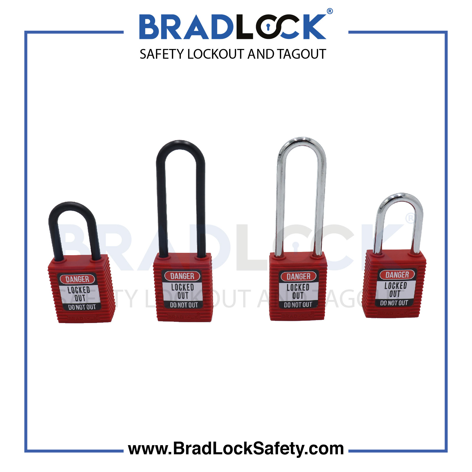 CANDADO DE BLOQUEO ROJO CON ARCO LARGO DE NYLON 3"