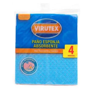 PAÑO DE ESPONJA X 4U CLASICA 1157301 VIRUTEX