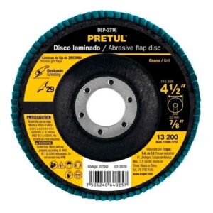 PRETUL FLAP DISCS 4 -1/2" GRANO 60 CENTRO 7/8 " 22351 PRETUL