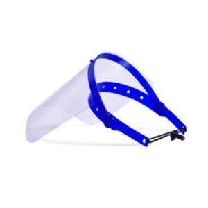 PROTECTOR FACIAL ECONÓMICO AZUL CON VISOR ABATIBLE