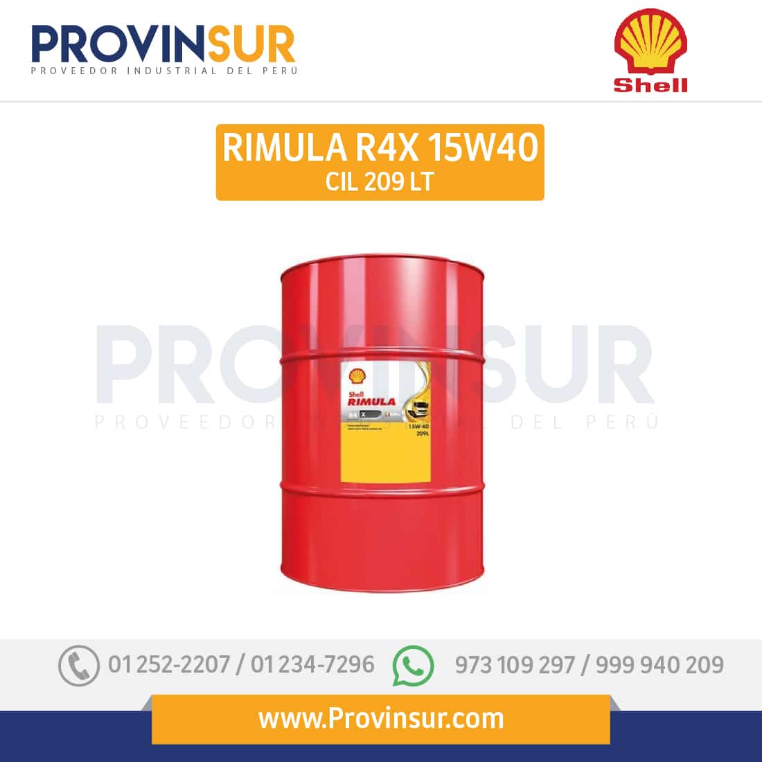 ACEITE SHELL15W40 | ACEITE RIMULA R4X