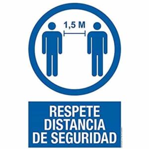 SEÑAL DE VINIL POR SEGURIDAD MANTENER SU SEGURIDAD 1M N°12