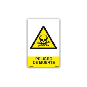SEÑAL DE VINIL RIESGO DE MUERTE