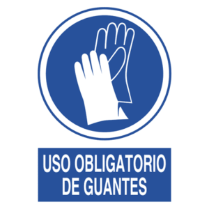 SEÑAL DE VINIL USO OBLIGATORIO DE GUANTES N°11