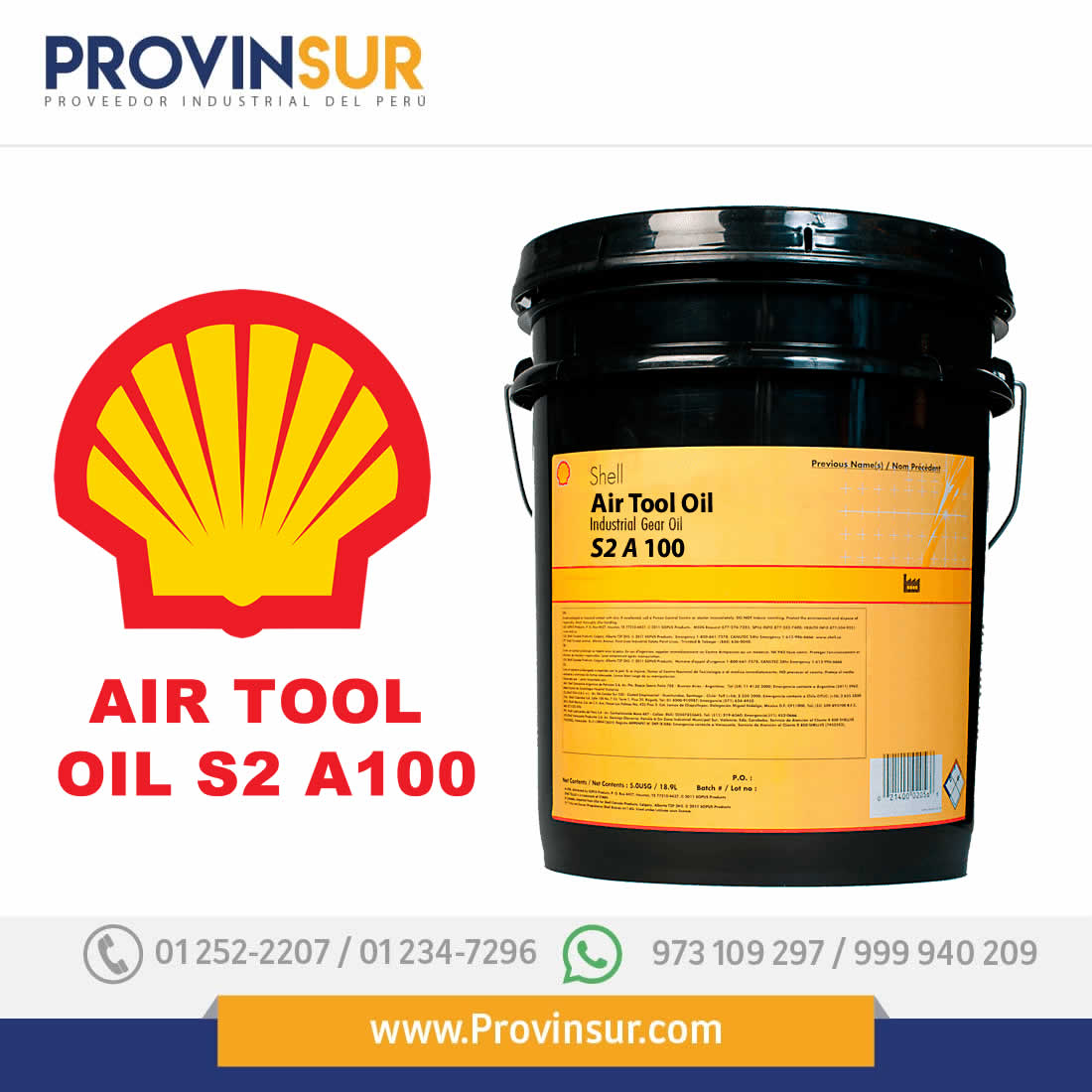 SHELL AIR TOOL OIL S2 A100 | BAL 5GL
