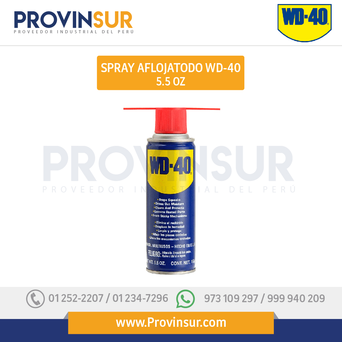 Lubricante Multiusos WD-40 5.5 OZ WD40