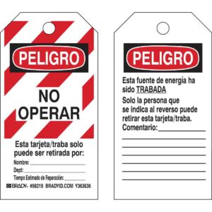 TARJETA DE BLOQUEO PARA ANDAMIO 309X92X6MM SC01A BRADLOCK