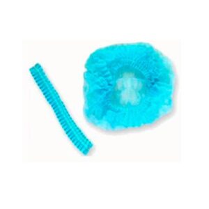 Gorro O Toca Tipo Tira Descartable Celeste/blanco CAJA X 100 UND MEDISA