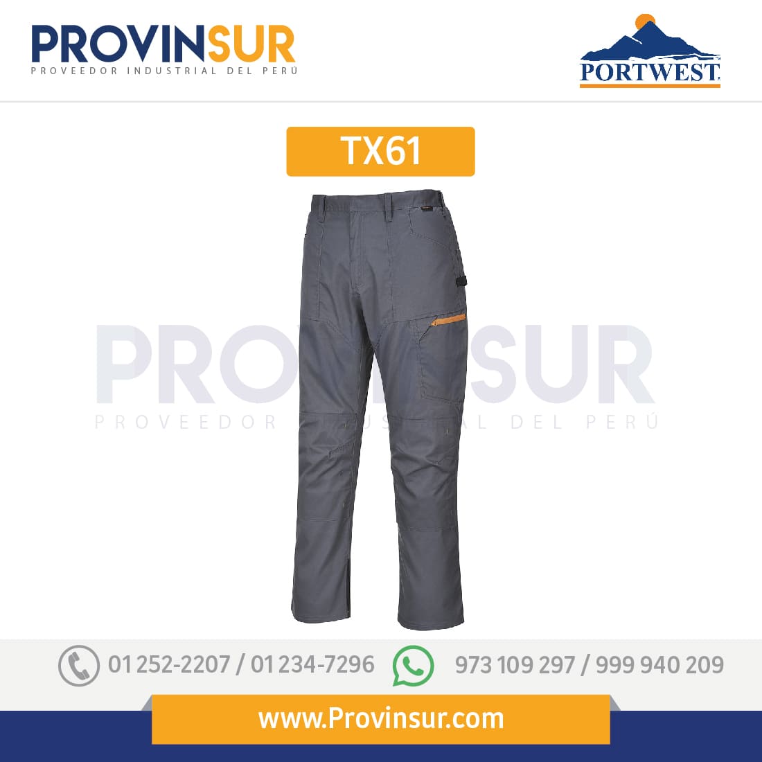 Pantalón Danube Negro TX61 Portwest