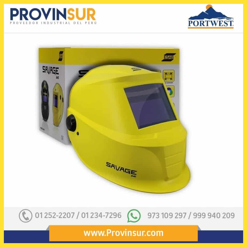 MASCARA PARA SOLDAR CARETA FOTOSENSIBLE A40 ESAB SAVAGE YELLOW